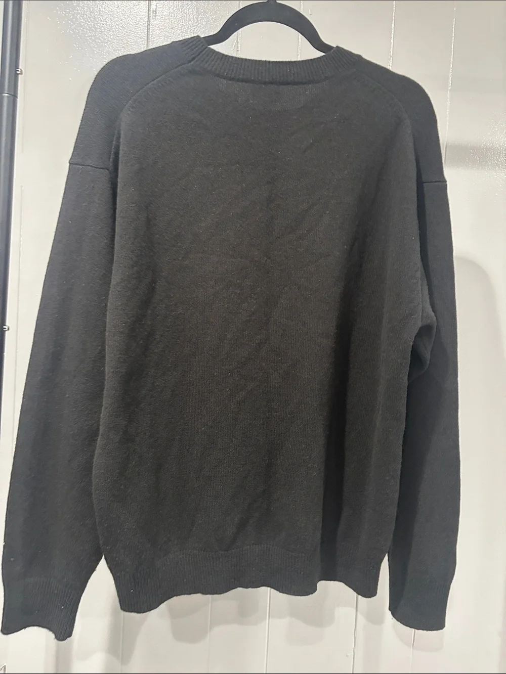 Kenzo Black Sweater with Red Flower and White Logo Size Large
